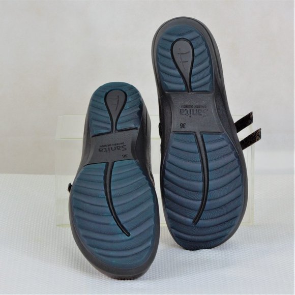 Sanita Danish Design Metallic Bronze Leather Mary Jane Women Clog Shoes - Picture 15 of 16